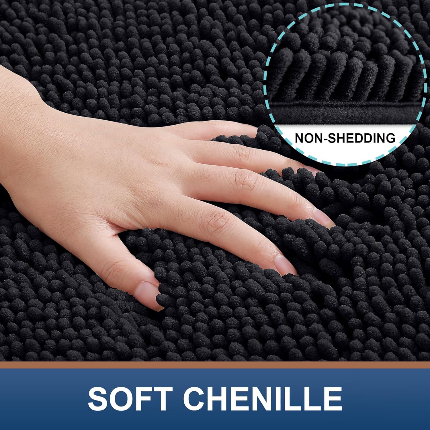 Non-Slip Machine Washable Absorbent Bath Rug