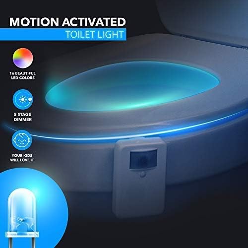 16 Coloured Toilet Bowl Night Light with Motion Sensor