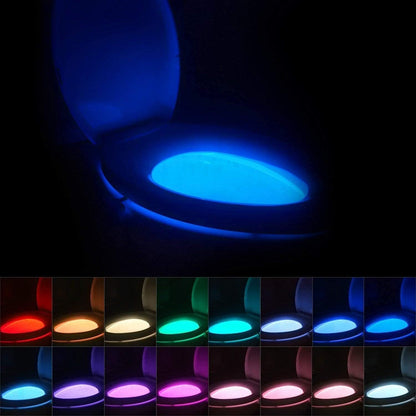 16 Coloured Toilet Bowl Night Light with Motion Sensor