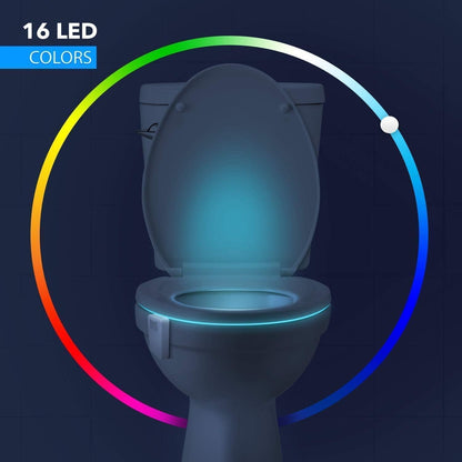 16 Coloured Toilet Bowl Night Light with Motion Sensor