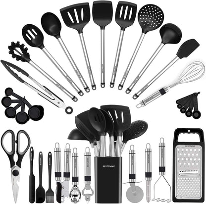 33 Silicone Kitchen Utensil Set.