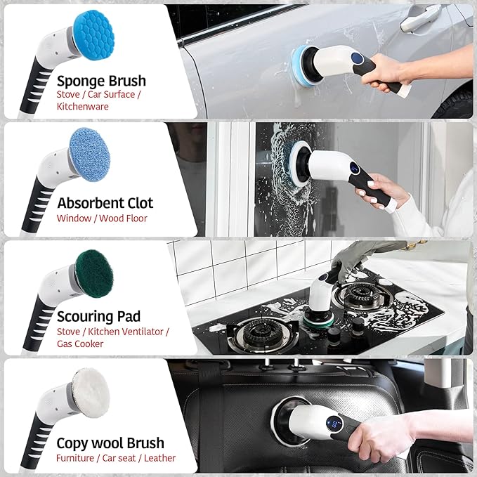 Electric Cordless Spin Scrubber